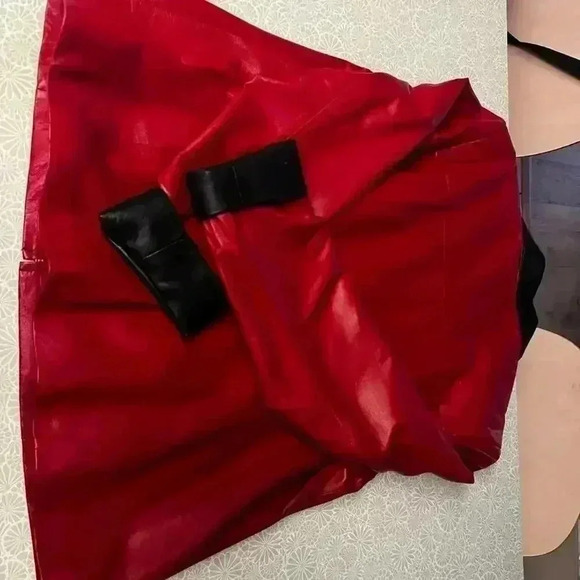 Route Marcopolo Red and Black Soft Italian Lambskin Leather Jacket Womens Sz XL - Picture 7 of 11